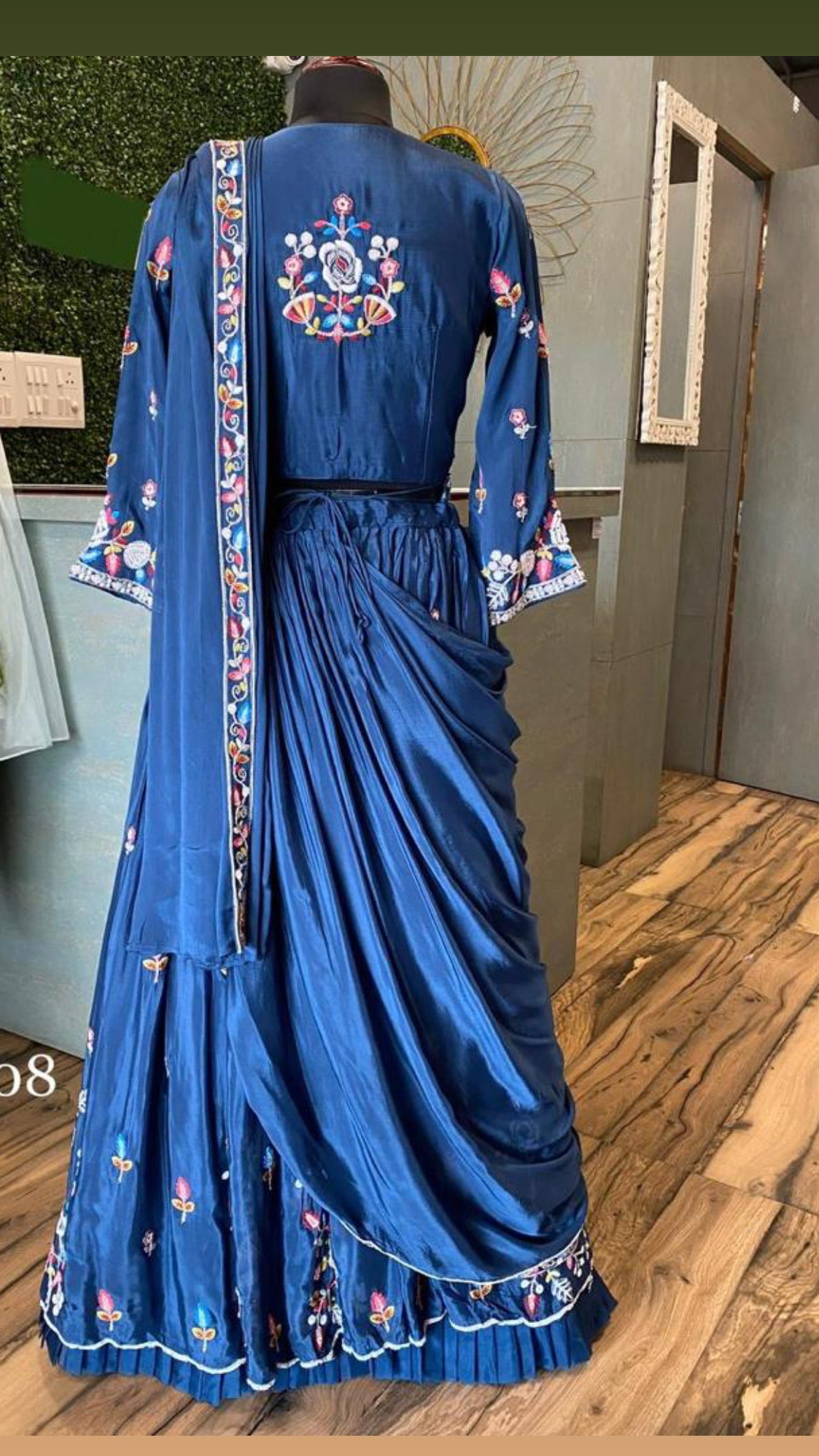 Beniz blue indowestern dress - Saffronfashionindia