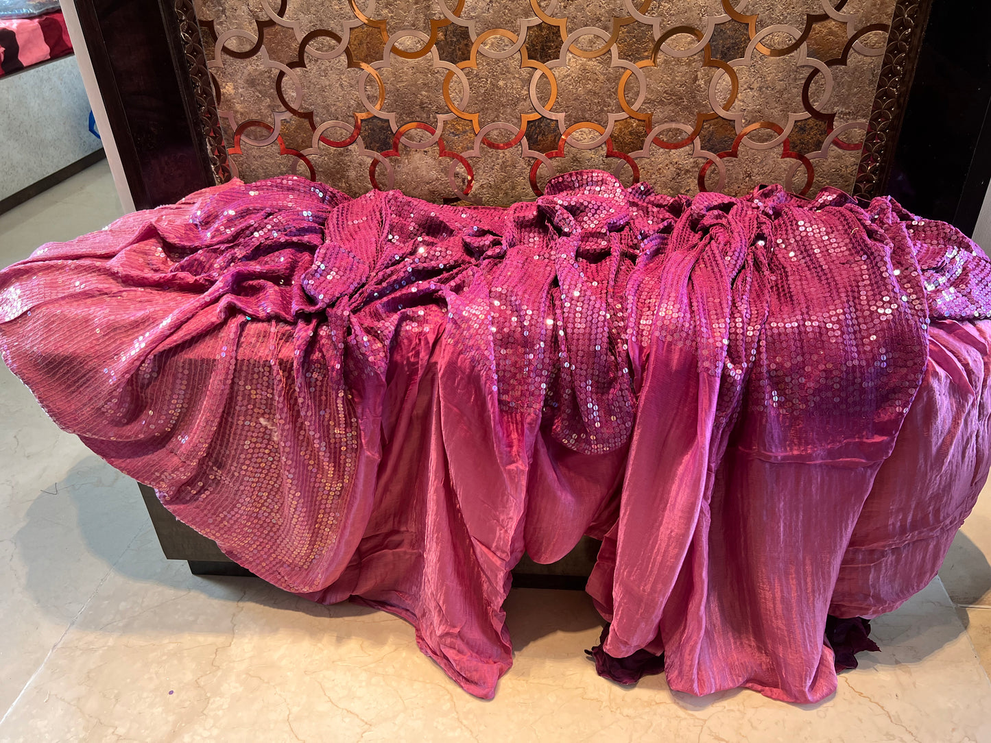 Purple Shaded Sequins Saree Partywear Saree Women Sari - Saffronfashionindia