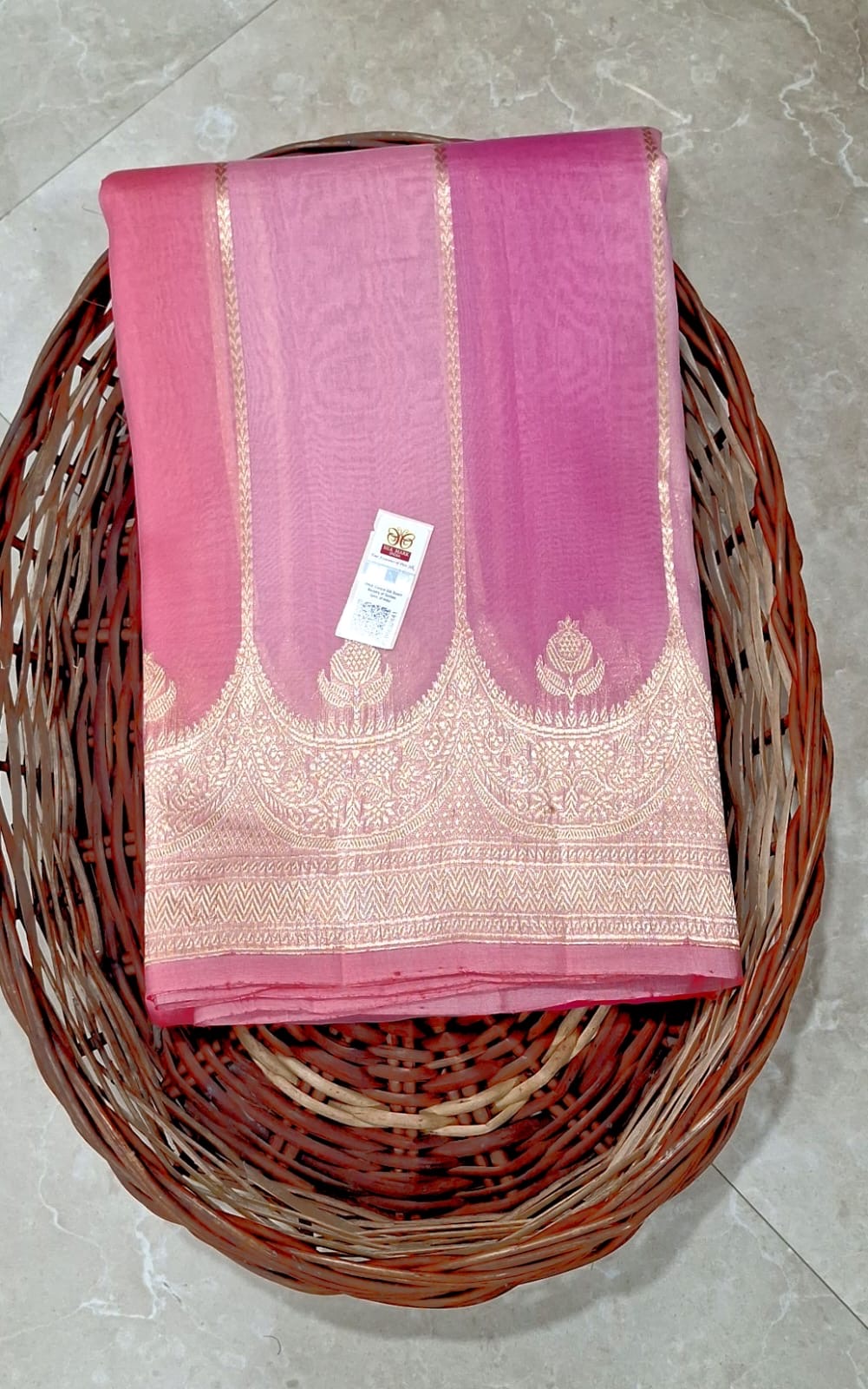Rangkat saree pink Kora saree Partywear Saree blouse SaffronFashion
