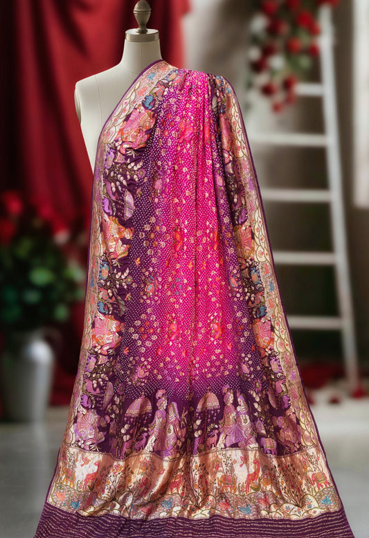 Rai Bandhej dupatta women dupatta Indian dupatta Saffronfashionindia