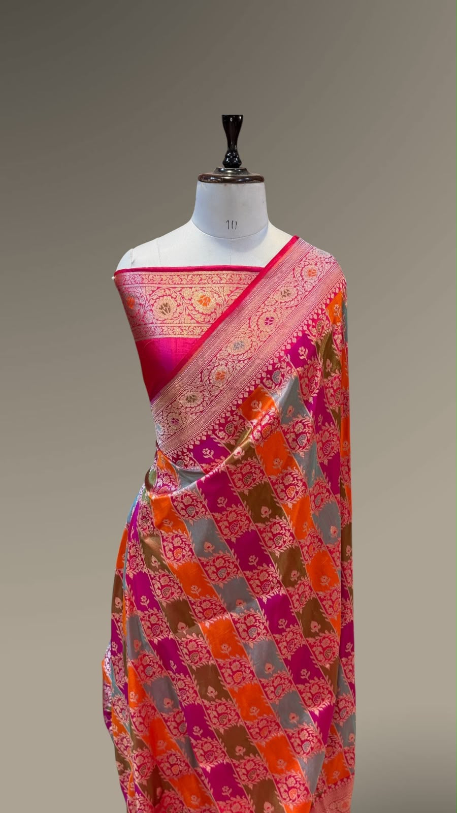 Woven katan pure silk saree rangkat silk saree Indian sari blouse Saffronfashionindia