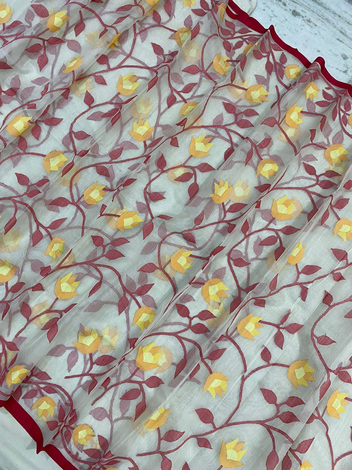 Raimasha tantuj jamdani saree - Saffronfashionindia