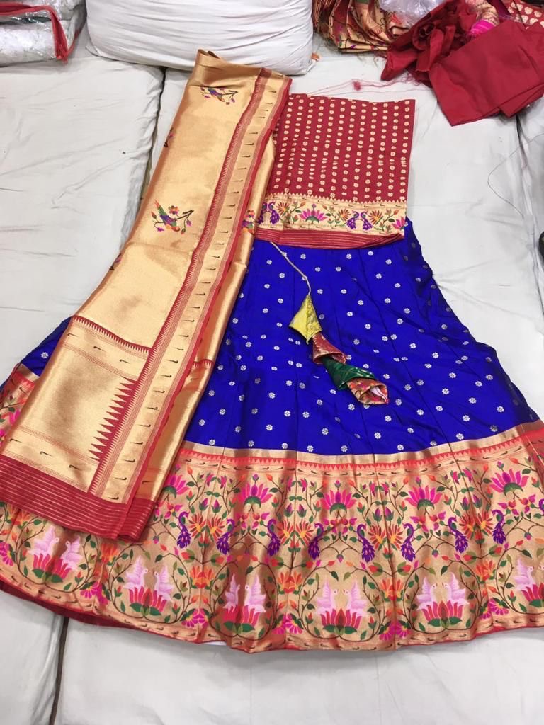 Nihbaan banarsi Paithani lehanga - Saffronfashionindia