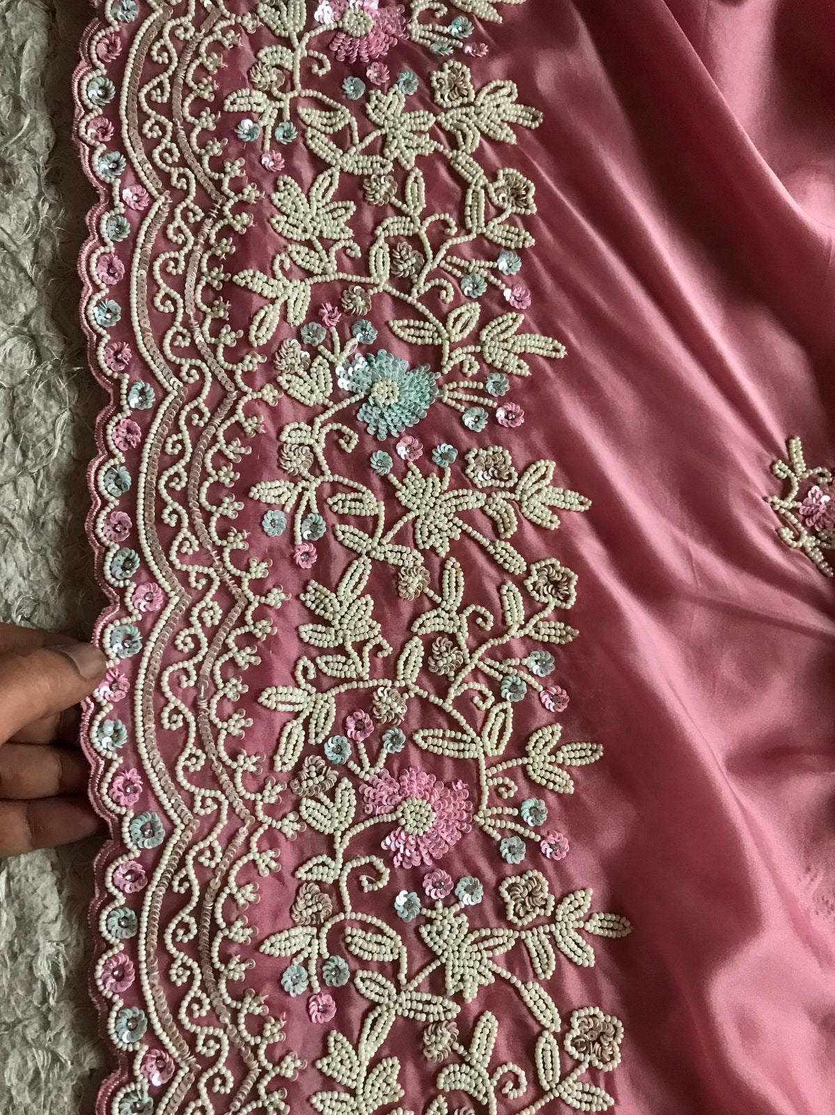 Pink elegant saree premium satin silk sarees Indian sari blouse - Saffronfashionindia
