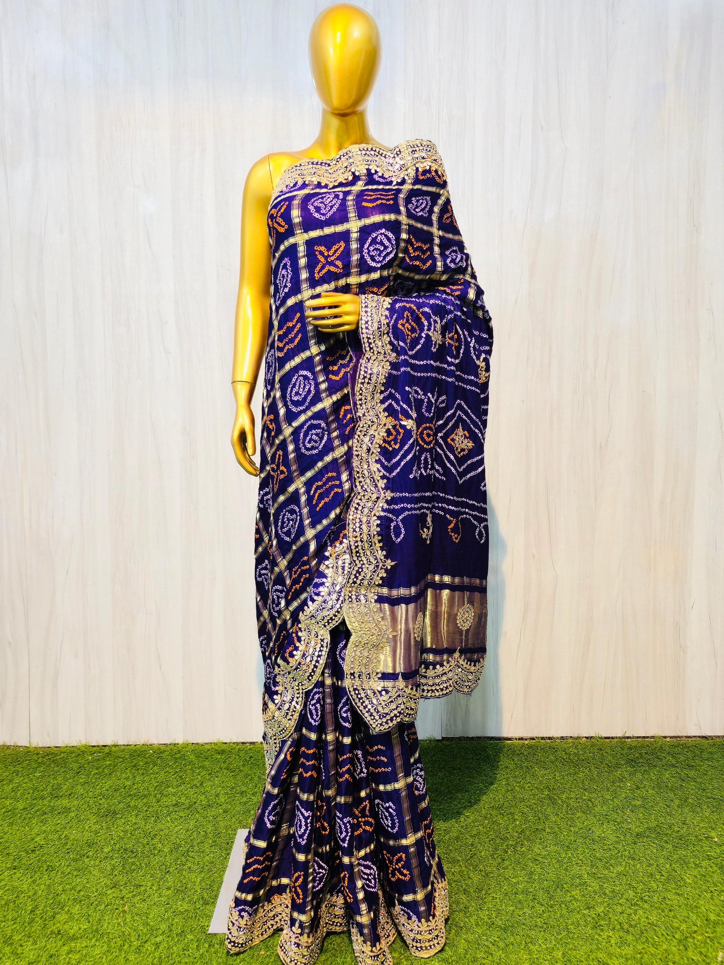 Tajika gharchola saree Gajji silk saree traditional sari blouse - Saffronfashionindia