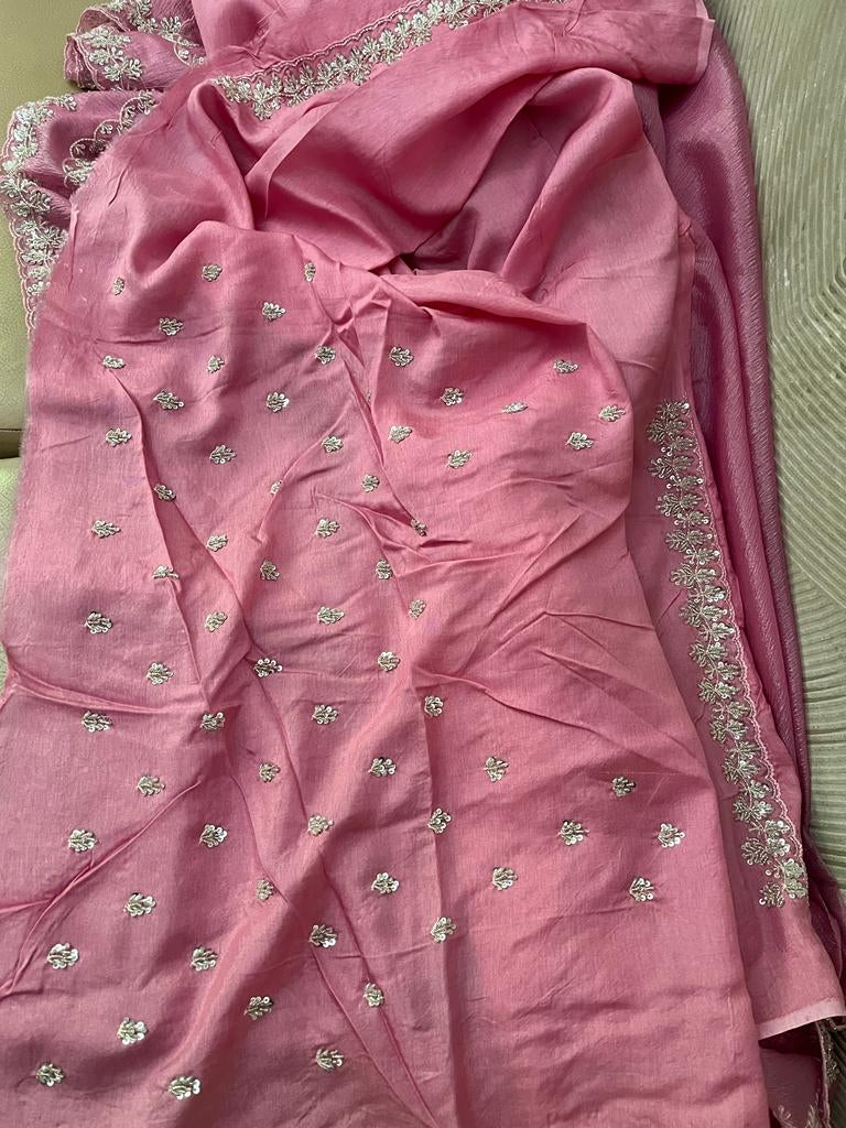 Ruhaani crushed tissue partywear sarees - Saffronfashionindia