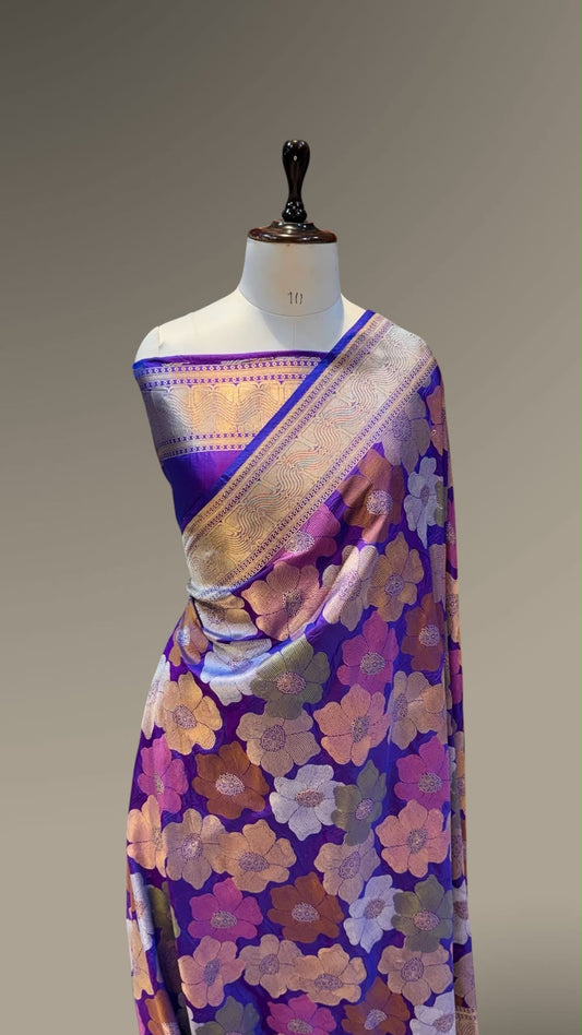 Tilfi rangkat katan silk saree Indian saree floral sari blouse Saffronfashionindia