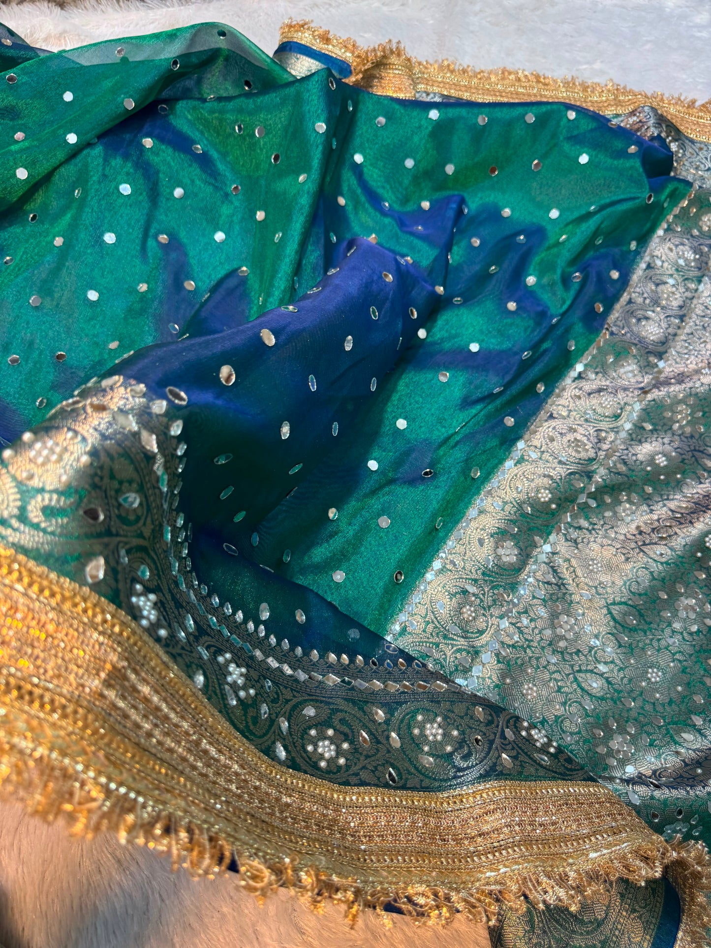 Chaand sitara saree wedding sarees Indian sari blouse SaffronFashion