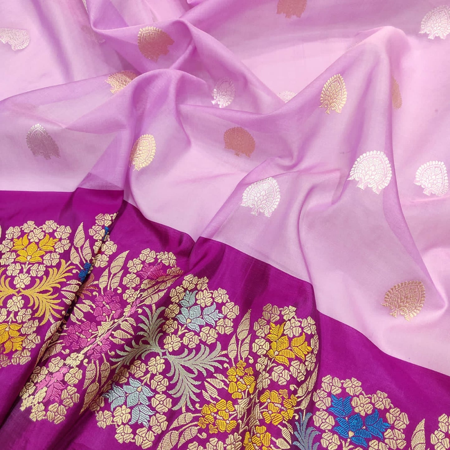 Vamia kora exclusive handwoven saree - Saffronfashionindia