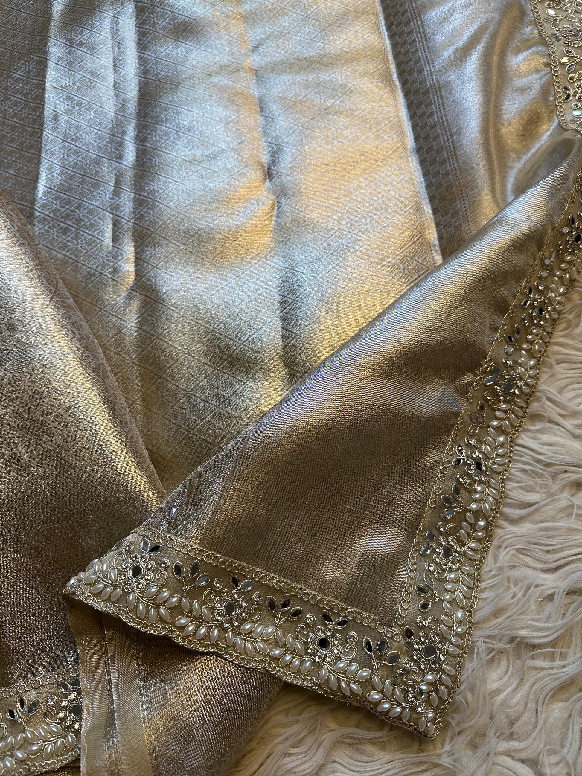 Malvika saree Kanjeevaram silk zari saree blouse SaffronFashion