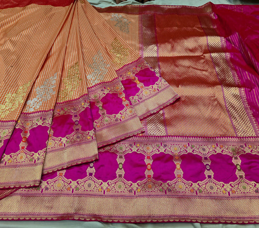 Vahisha Ektara saree Indian traditional sarees katan silk sari Saffronfashionindia