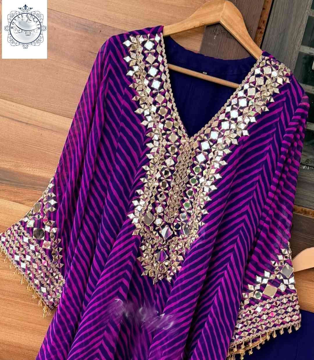 Lehariya Anarkali salwar suit women dresses SaffronFashion