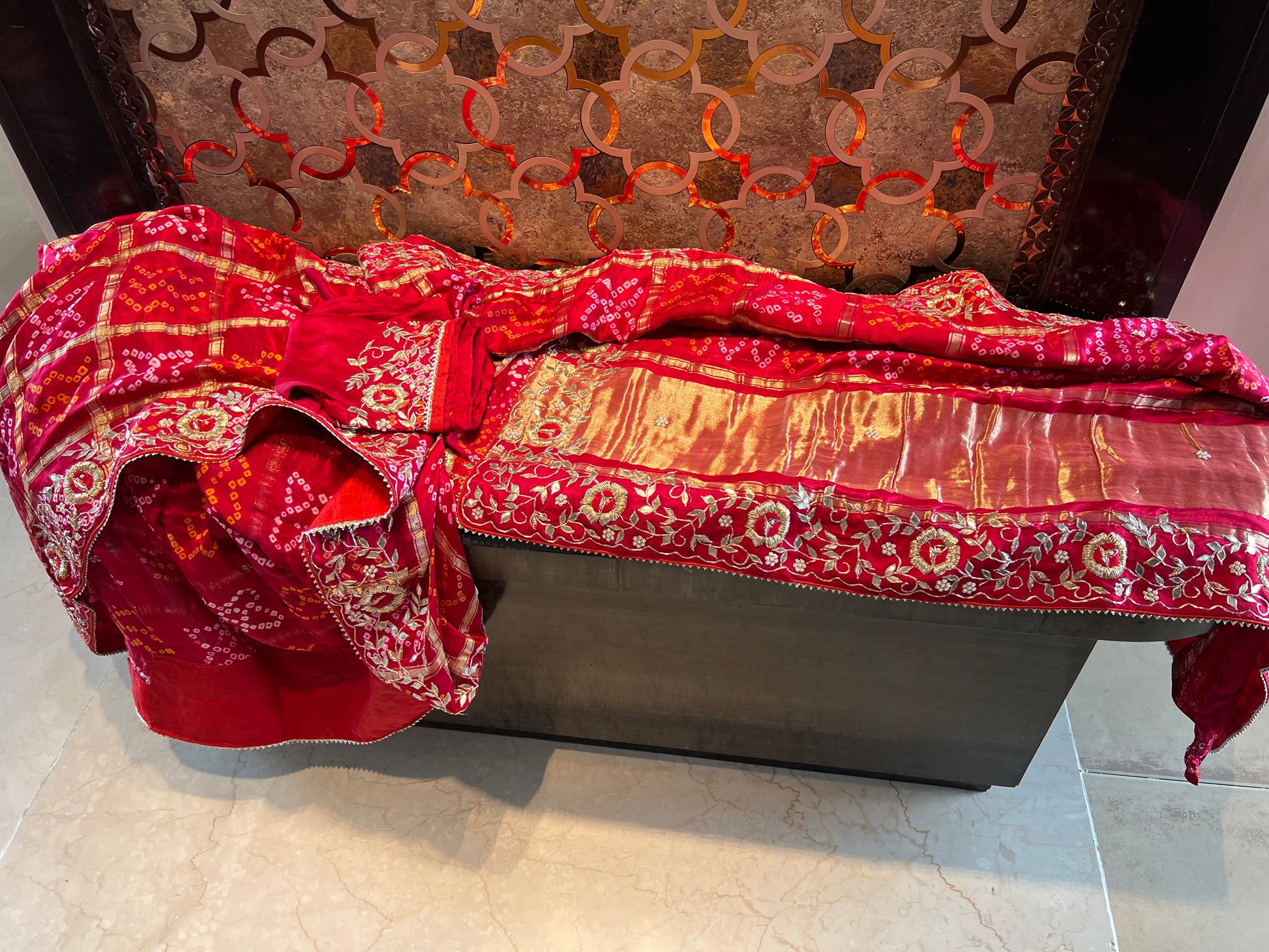 Bridal saree Gajji silk saree Indian sarees - Saffronfashionindia