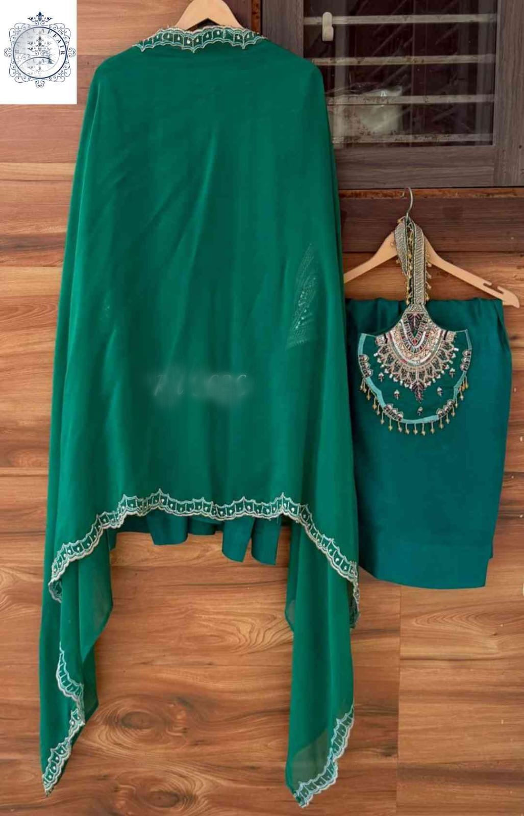 Embroidered Salwar Suit with Dupatta | Pakistani Style Designer Suit SaffronFashion