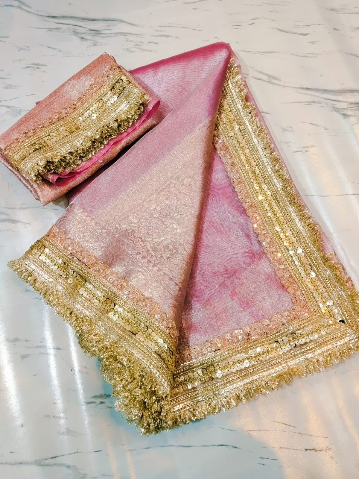 Rivani soft tissue saree Banarsi silk dares Indian sari SaffronFashion