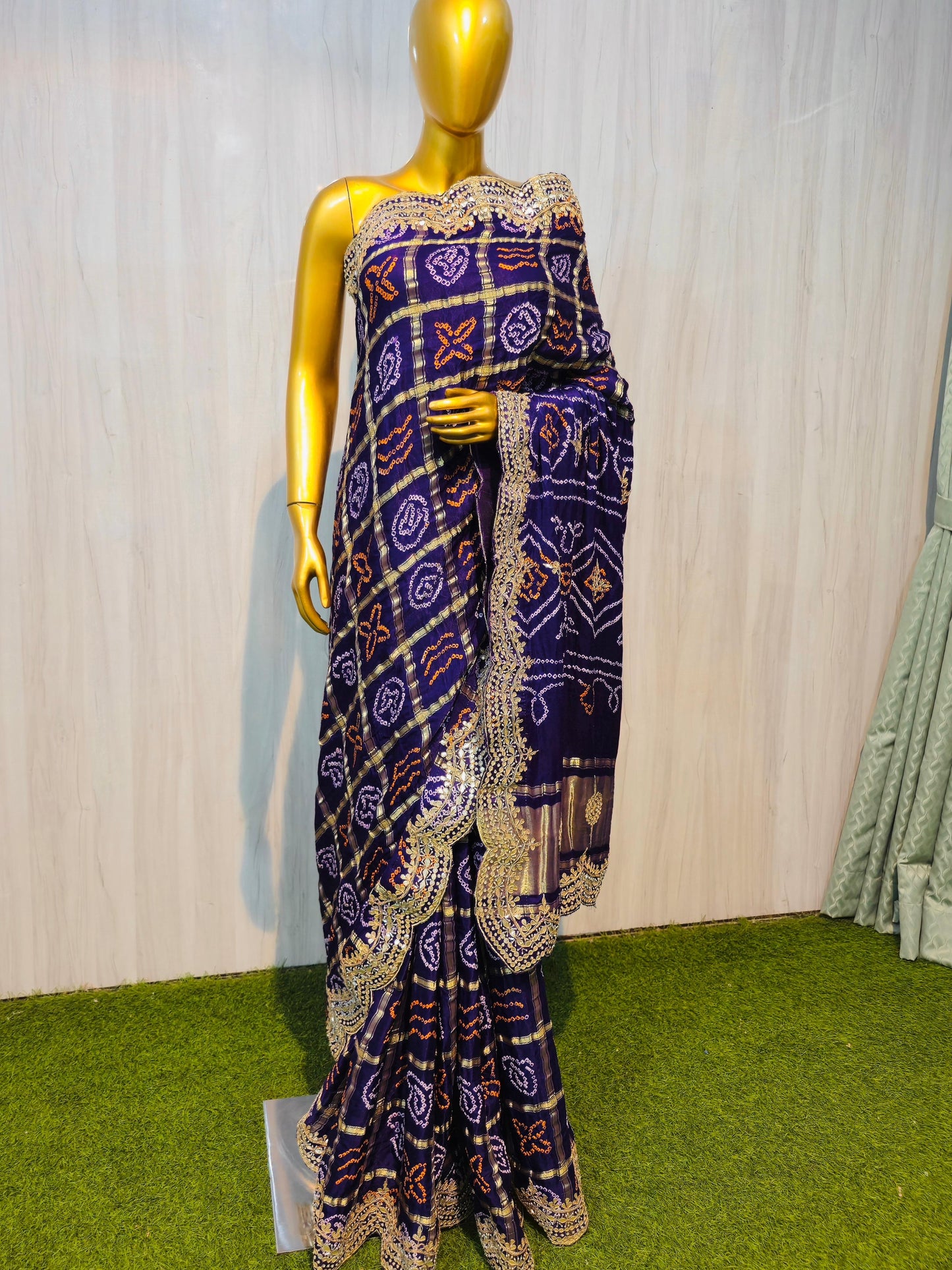 Tajika gharchola saree Gajji silk saree traditional sari blouse - Saffronfashionindia