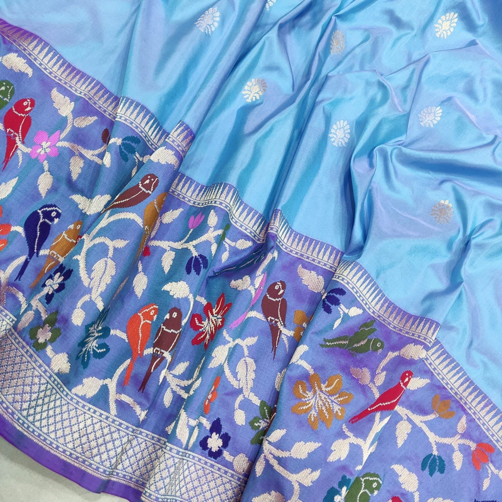 Firangi katan handwoven zari sarees - Saffronfashionindia