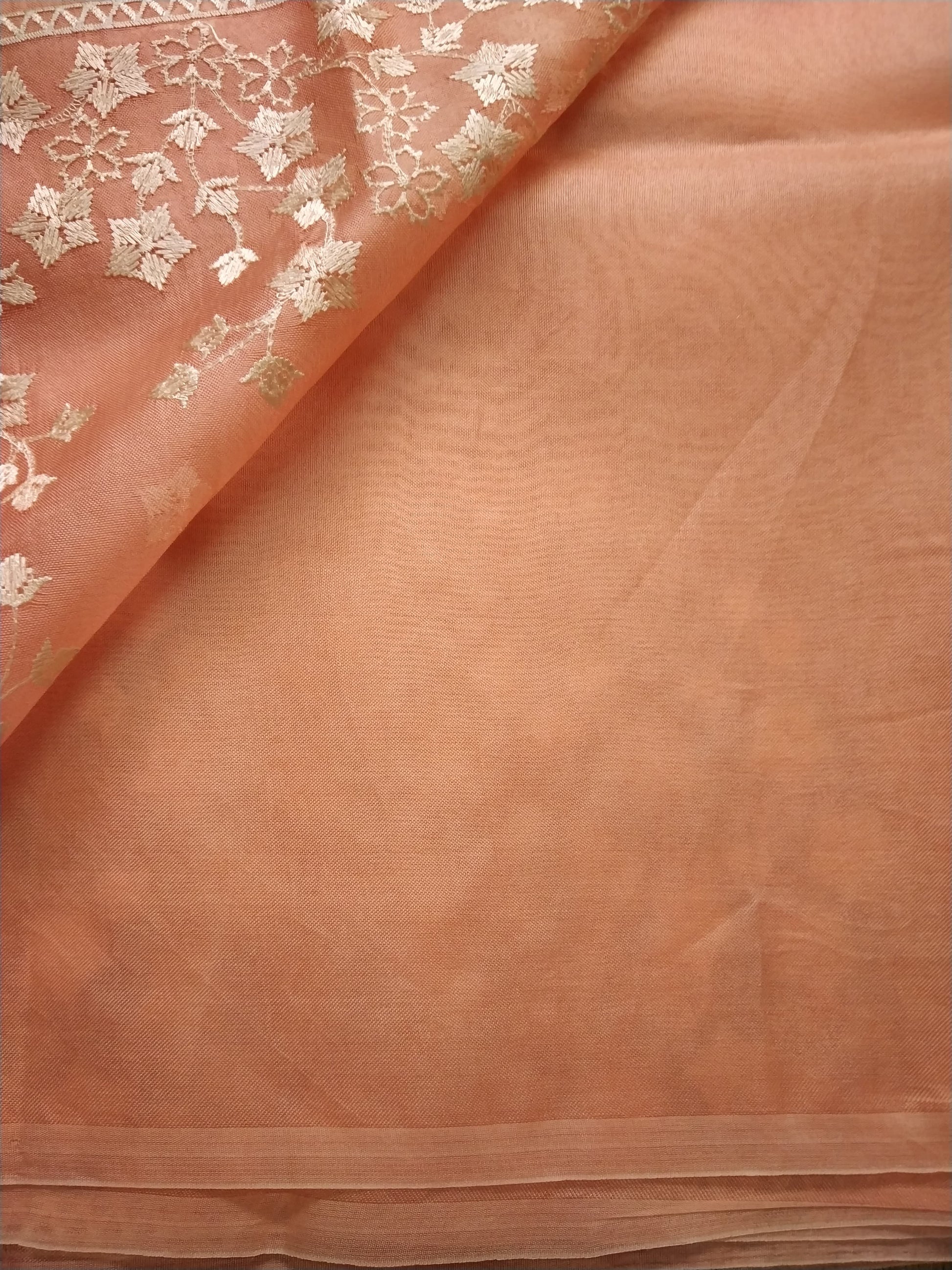Star Inspired Organza Silk Saree Embroidery Indian saree - Saffronfashionindia