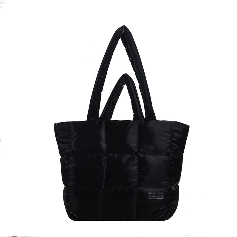 Cotton Jacket Bag Large Capacity Down Jacket Portable Shoulder Bag - Saffronfashionindia