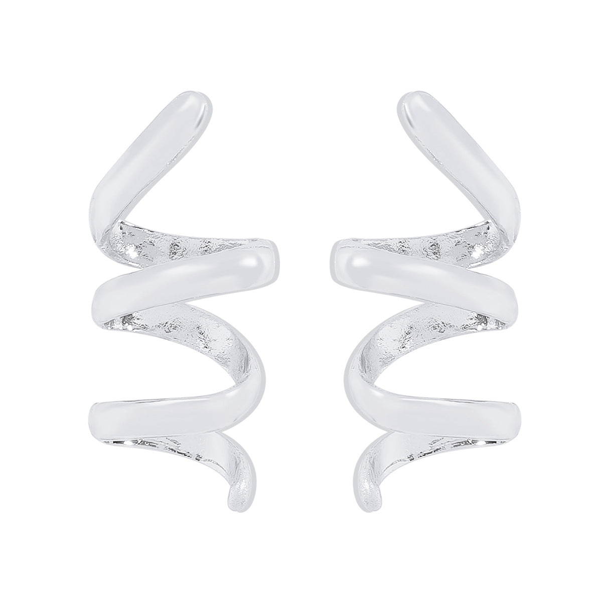 Alloy Spiral Personalized Earrings Simple Design - Saffronfashionindia