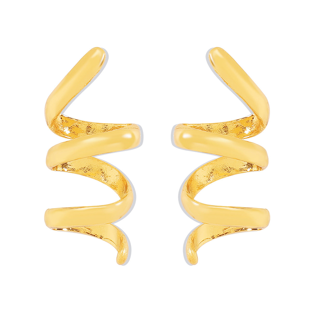 Alloy Spiral Personalized Earrings Simple Design - Saffronfashionindia