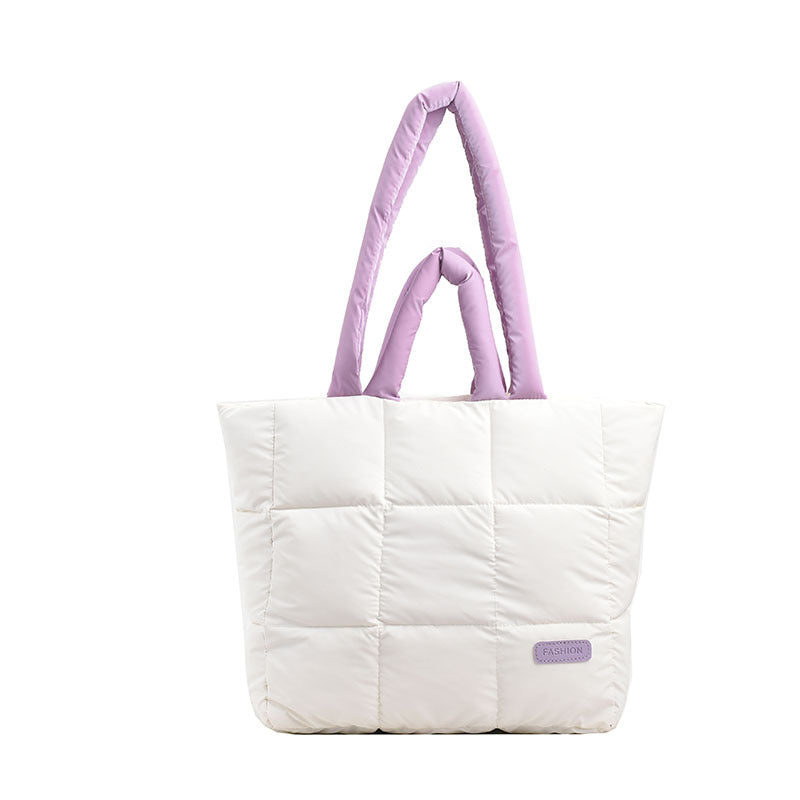 Cotton Jacket Bag Large Capacity Down Jacket Portable Shoulder Bag - Saffronfashionindia