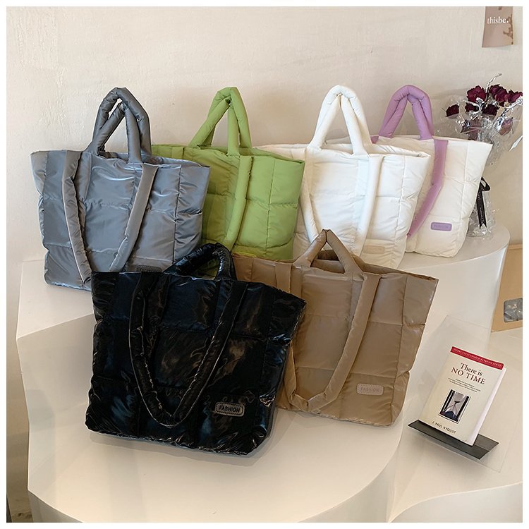 Cotton Jacket Bag Large Capacity Down Jacket Portable Shoulder Bag - Saffronfashionindia