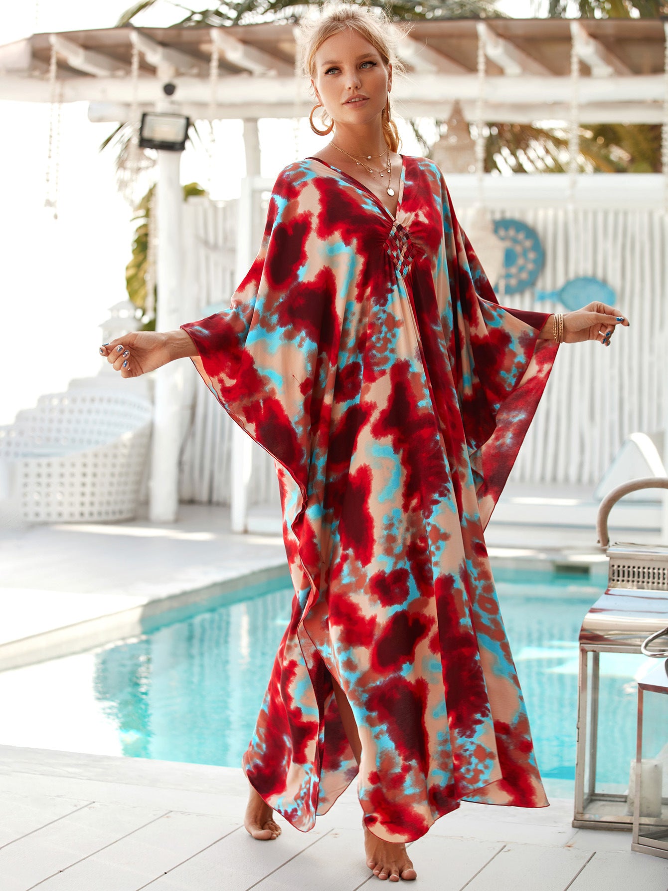 European And American Women's Seaside Vacation Robe Beach Dress Long Skirt - Saffronfashionindia