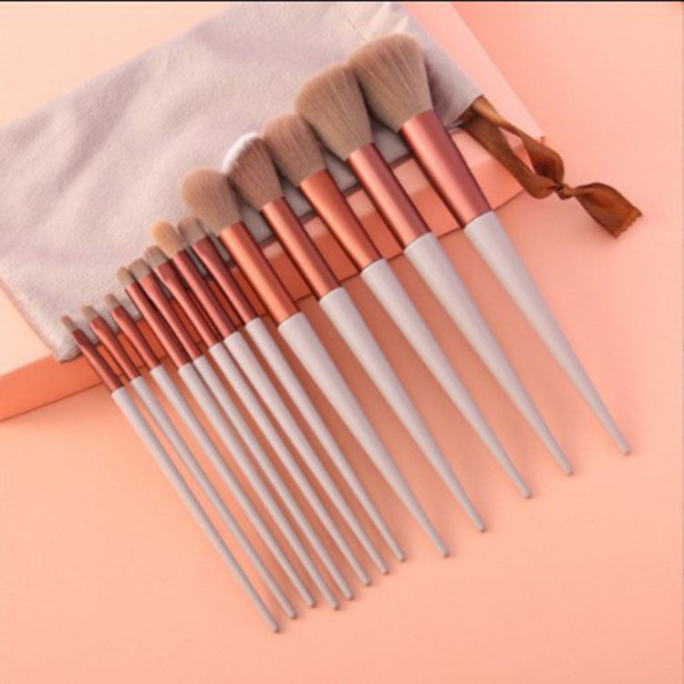 13Pcs Makeup Brush Set Make Up Concealer Brush Blush Powder Brush Eye Shadow Highlighter Foundation Brush Cosmetic Beauty Tools SaffronFashion