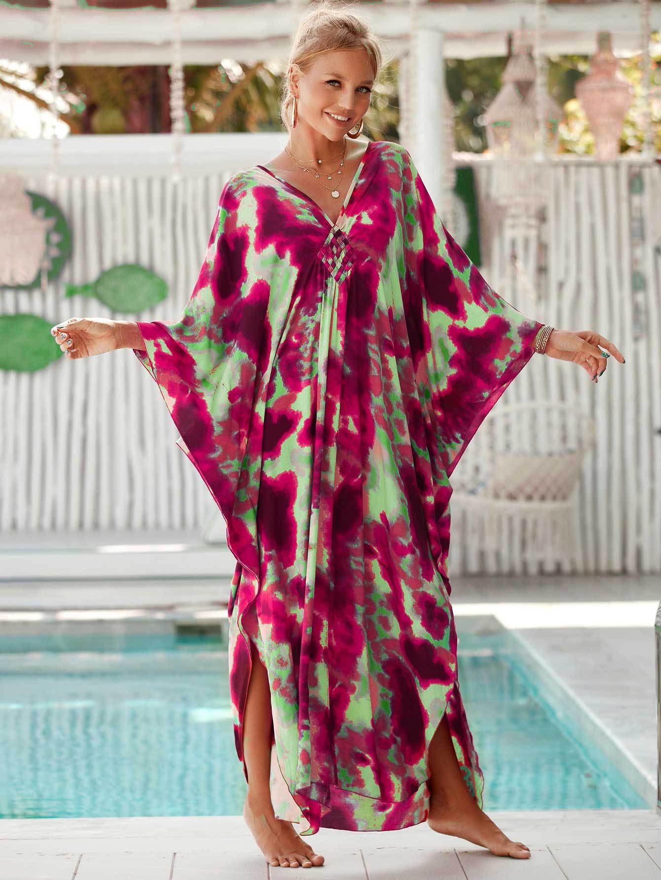 European And American Women's Seaside Vacation Robe Beach Dress Long Skirt - Saffronfashionindia