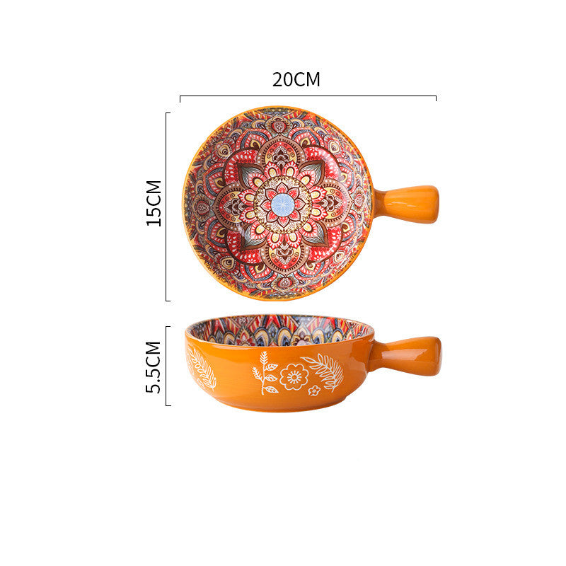 Glazed Salad Bowl Dessert Bowl Household - Saffronfashionindia