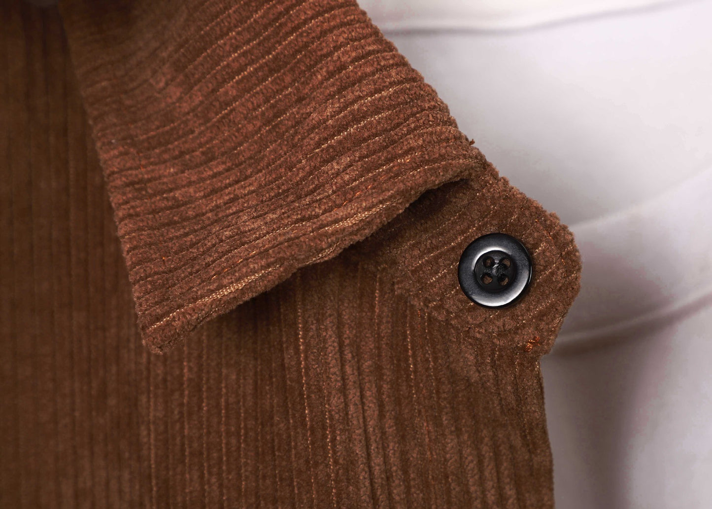 Men's Fashion Stitching Corduroy Long-sleeved Shirt - Saffronfashionindia