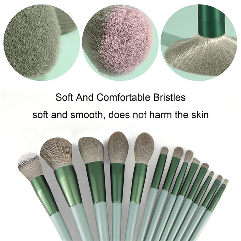 13Pcs Makeup Brush Set Make Up Concealer Brush Blush Powder Brush Eye Shadow Highlighter Foundation Brush Cosmetic Beauty Tools SaffronFashion