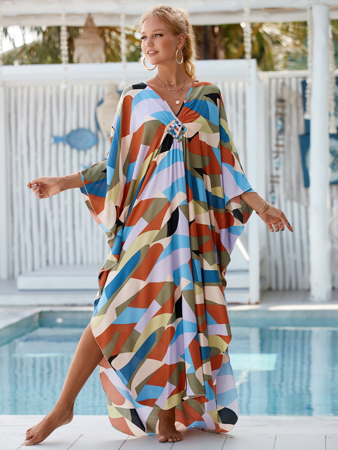 European And American Women's Seaside Vacation Robe Beach Dress Long Skirt - Saffronfashionindia