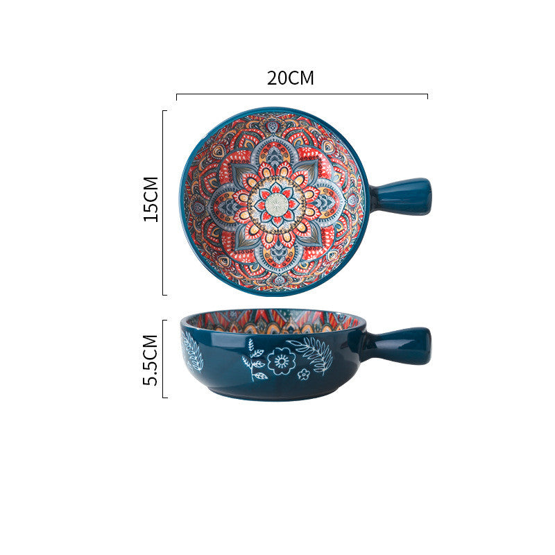 Glazed Salad Bowl Dessert Bowl Household - Saffronfashionindia