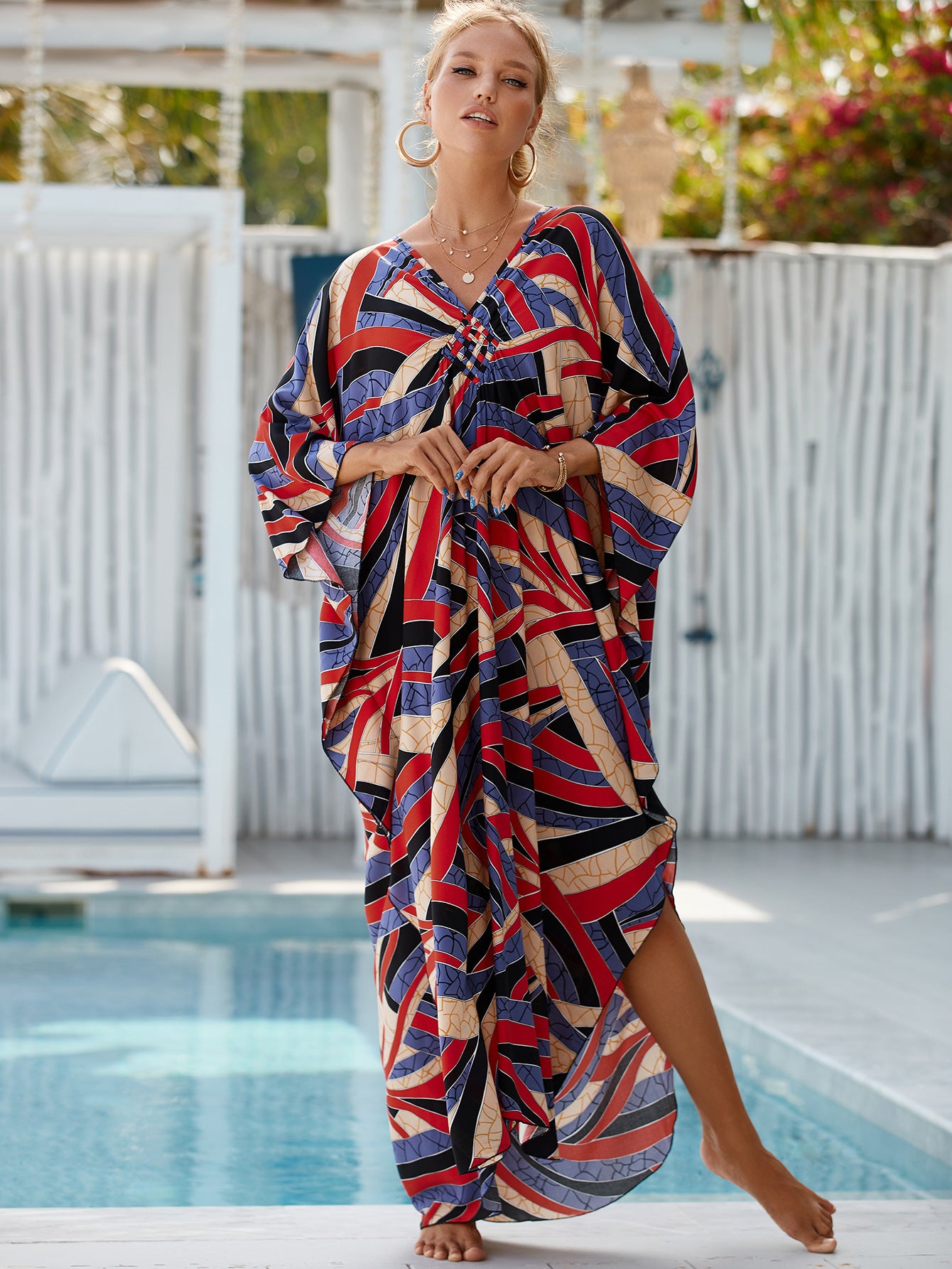 European And American Women's Seaside Vacation Robe Beach Dress Long Skirt - Saffronfashionindia