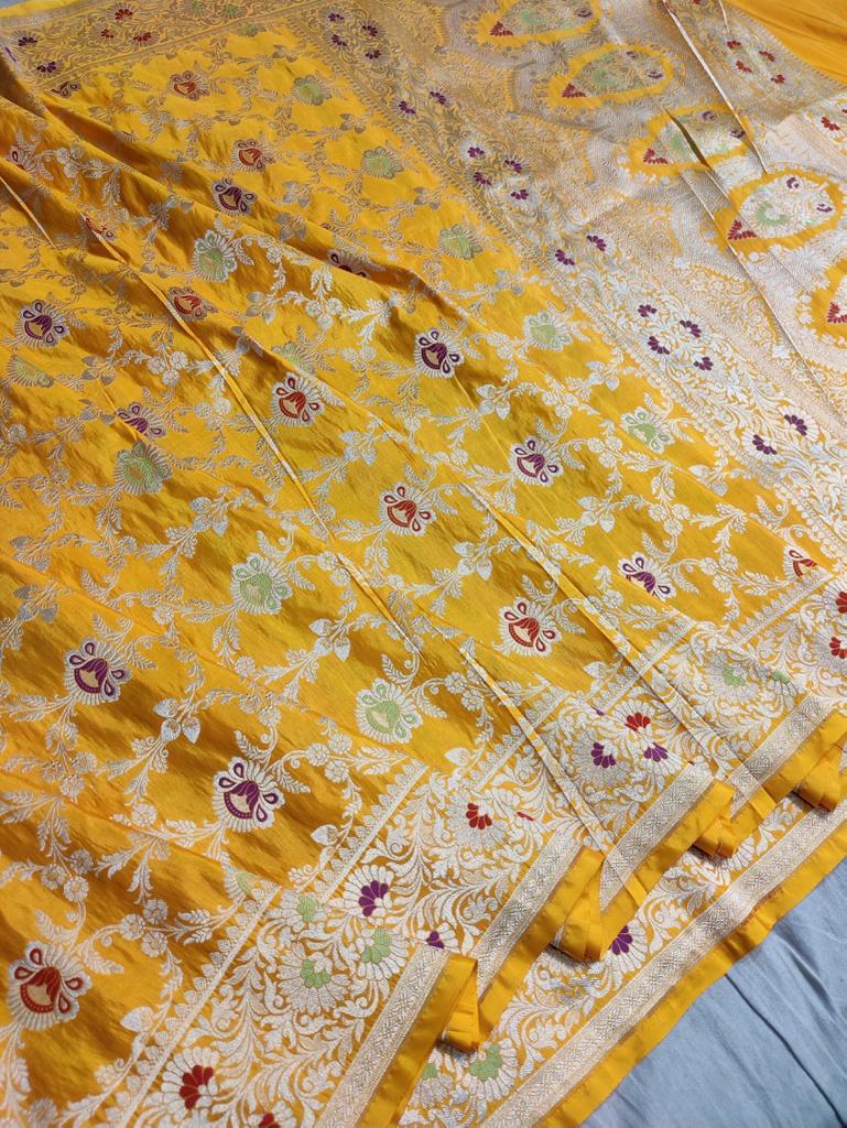 Exclusive Meenakari katan silk sarees - Saffronfashionindia