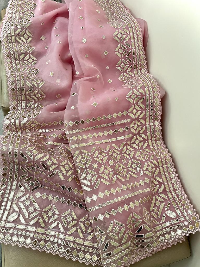 Rivisha organza sarees women clothing - Saffronfashionindia