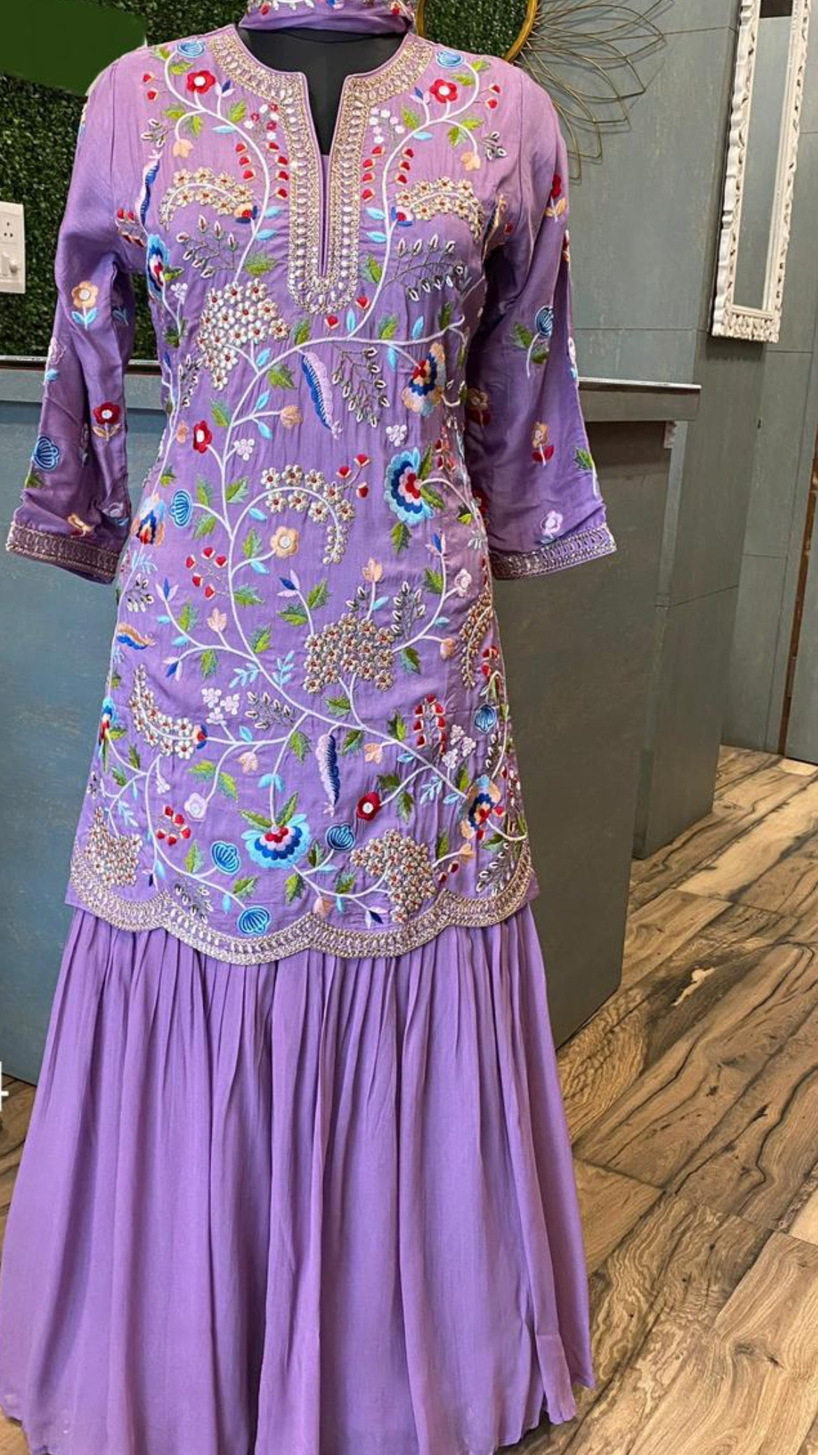 Maria kurta sharara dress partywear dress Saffronfashion