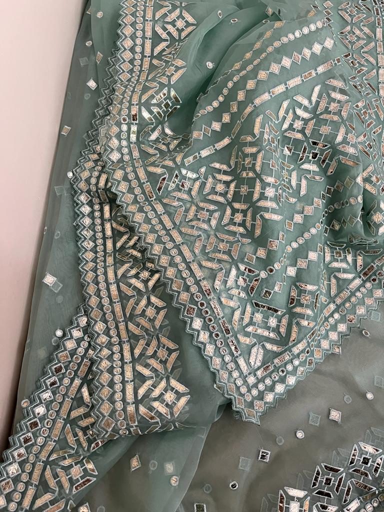 Rivisha organza sarees women clothing - Saffronfashionindia