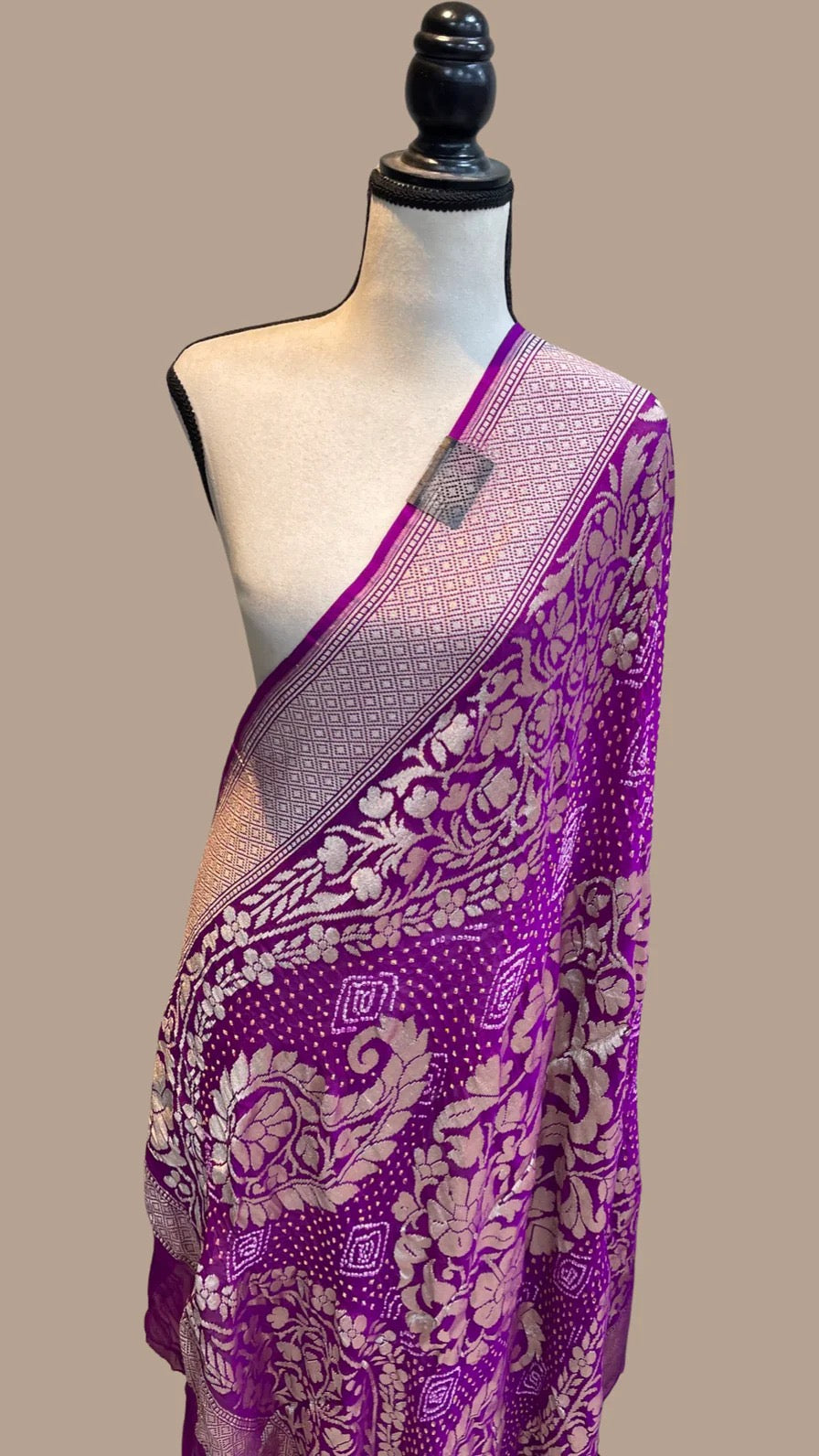 Mahima Banarsi bandhej dupatta - Saffronfashionindia