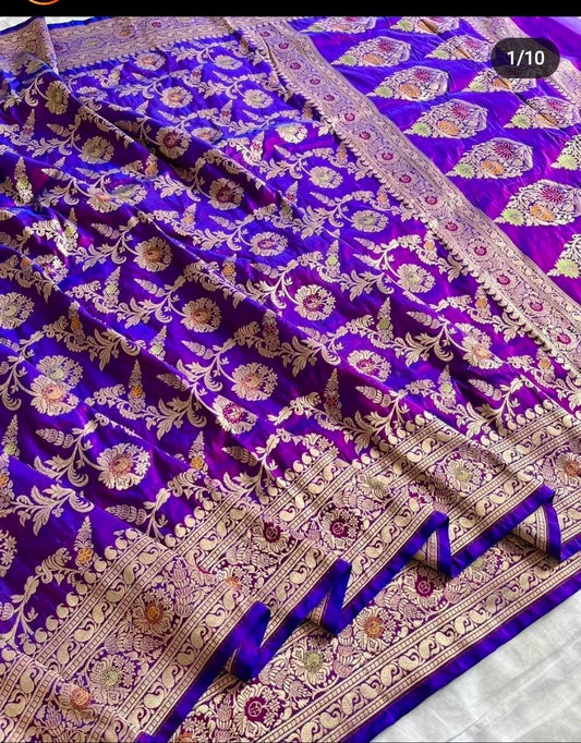 Janaadi Banarsi exclusive Katan silk saree - Saffronfashionindia