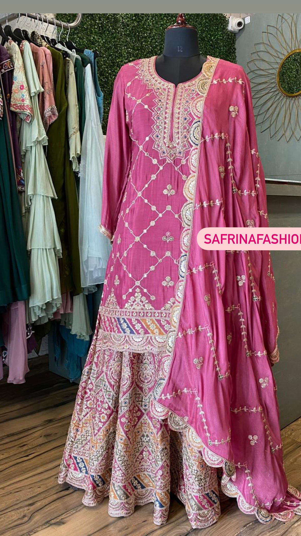 Pinashi Pakistani sharara dress - Saffronfashionindia