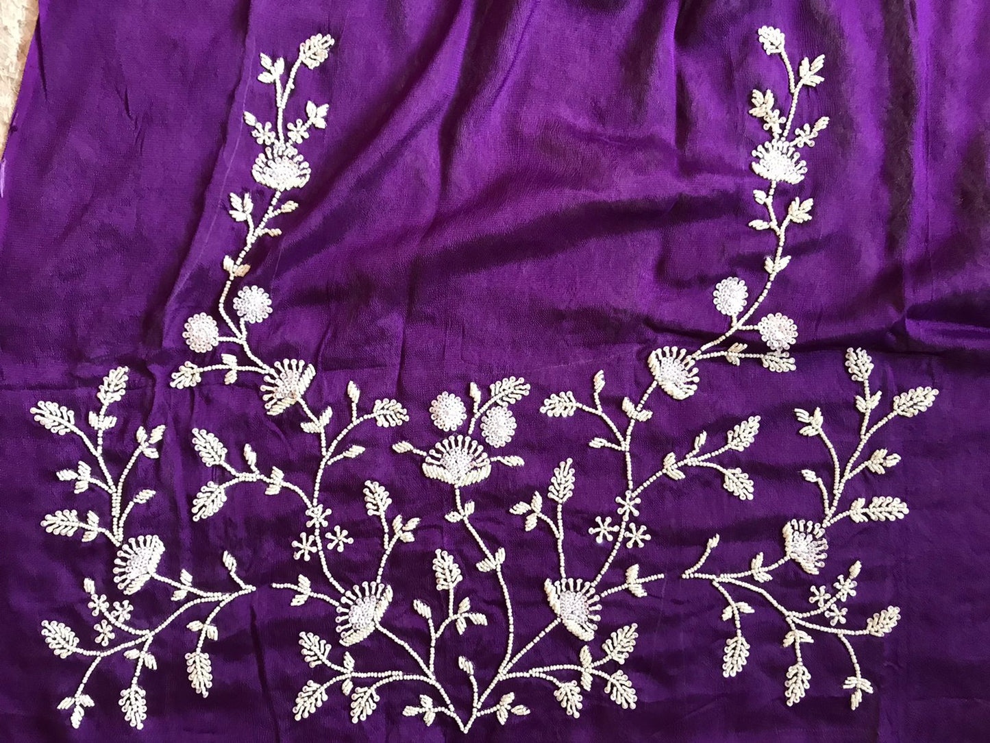 Limegreen sequins pearl sarees - Saffronfashionindia
