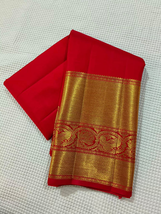 Red Kanchi handloom dupatta - Saffronfashionindia