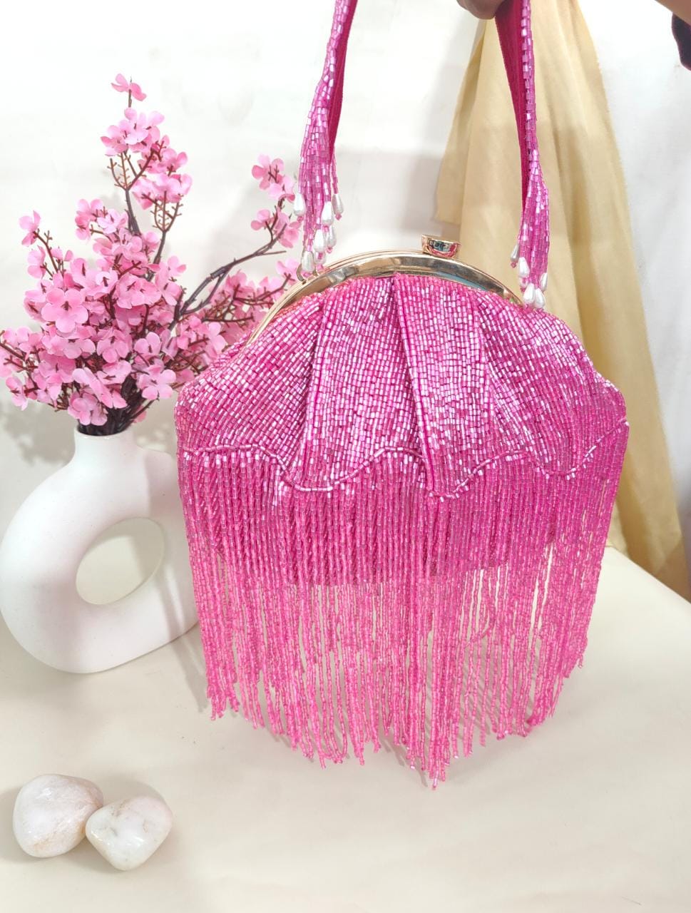 Fringes clutches partywear clutch - Saffronfashionindia