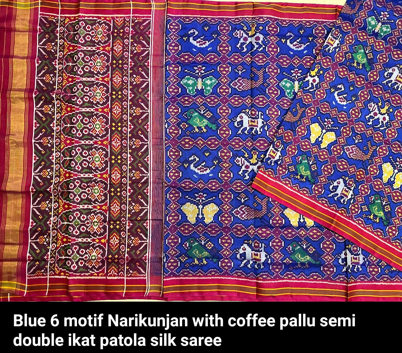 Lubina ikkat weaving Patola silk saree - Saffronfashionindia