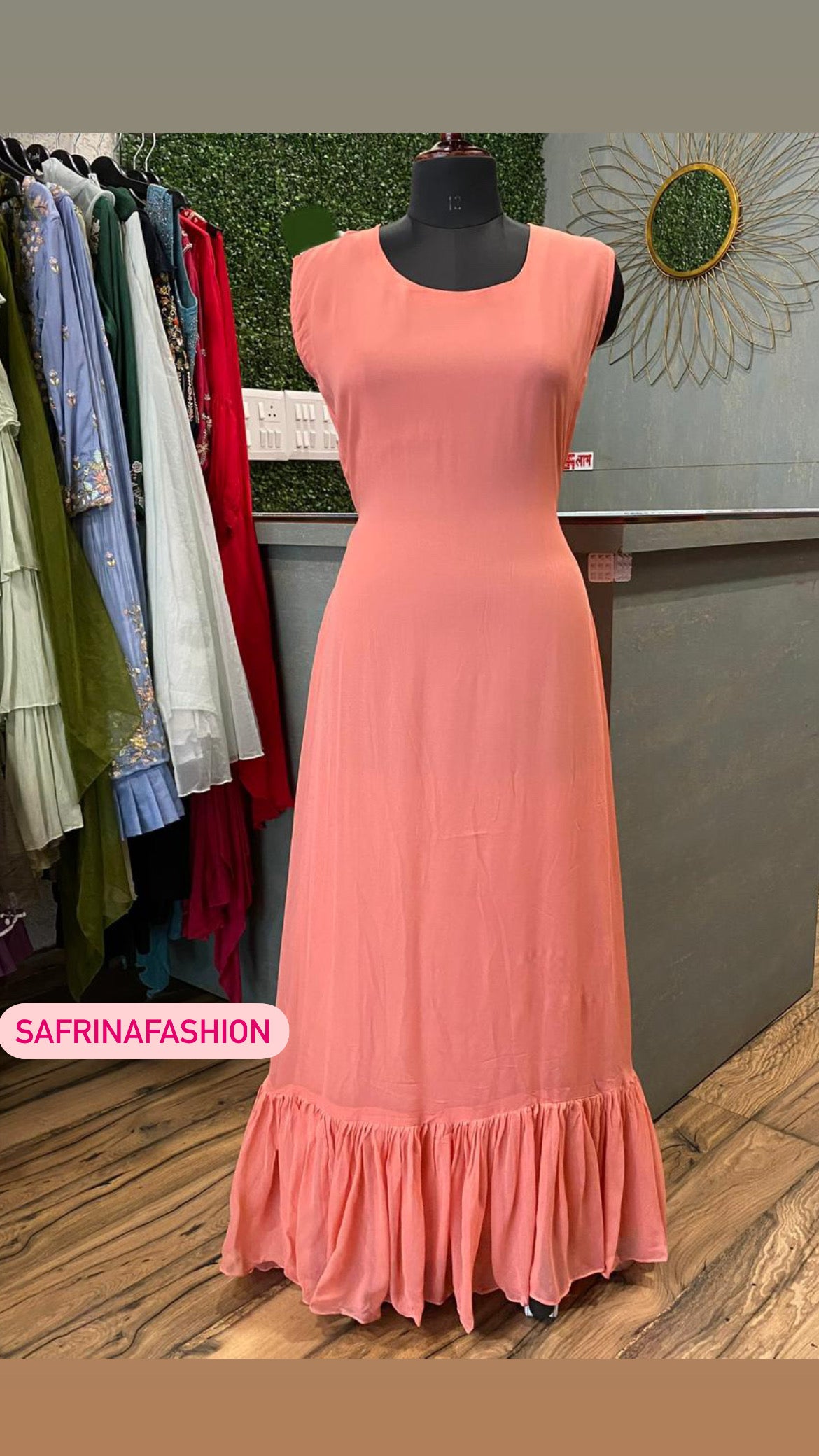 Peach beautiful wedding salwar kameez - Saffronfashionindia
