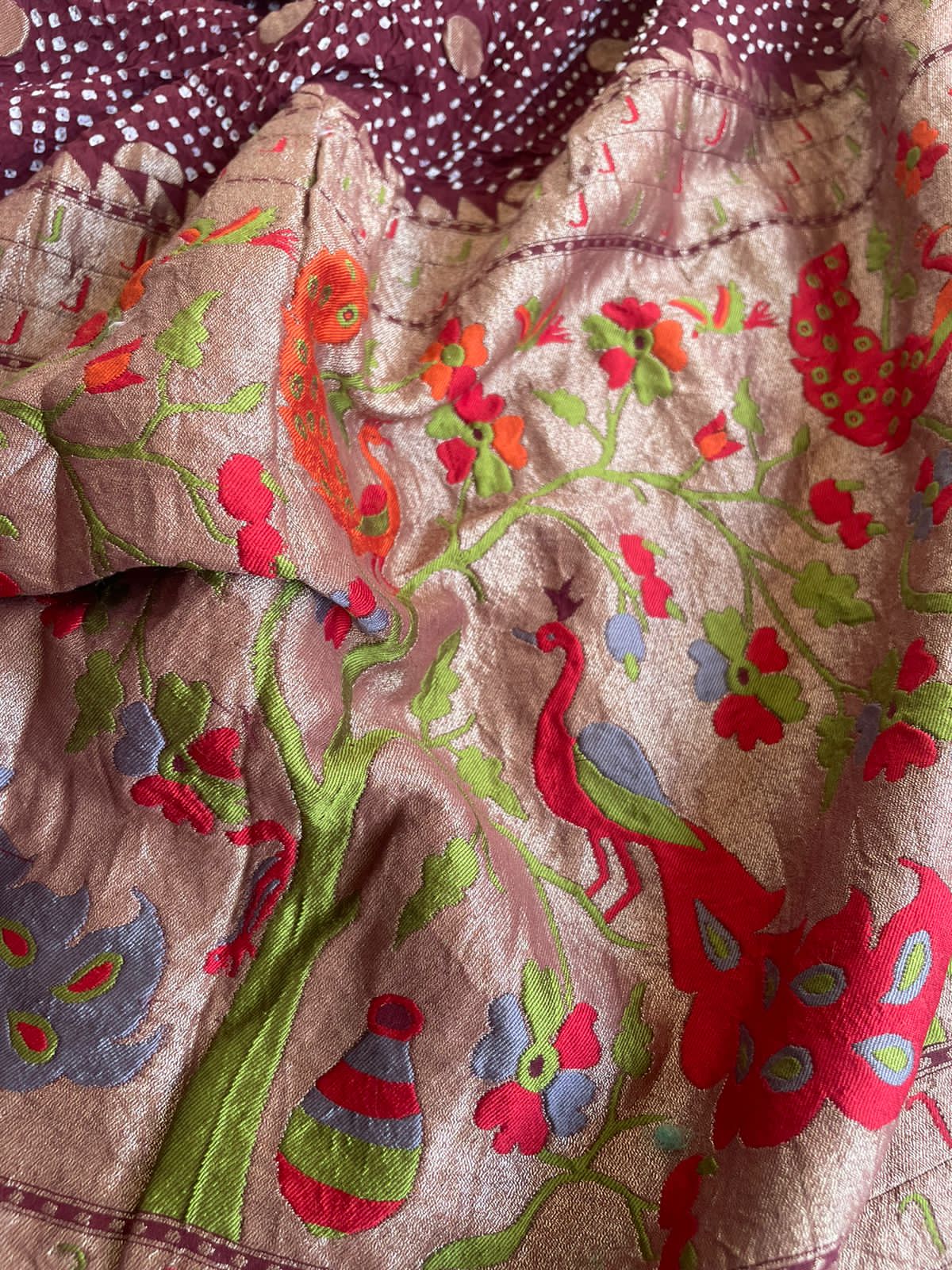Ranjoli zari indian dupatta - Saffronfashionindia