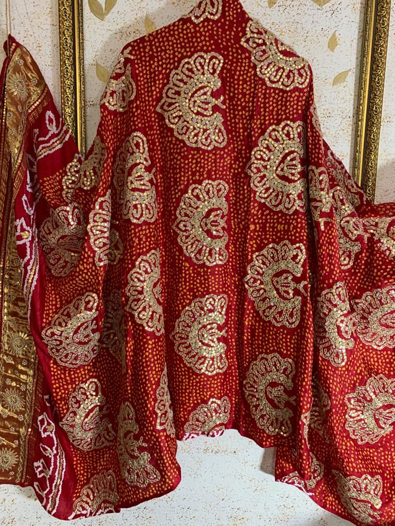 Zinava gajji silk embroidered dupatta - Saffronfashionindia